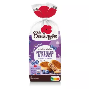 Muffins Briochés Myrtille et Pavot x6 - LA BOULANGERE