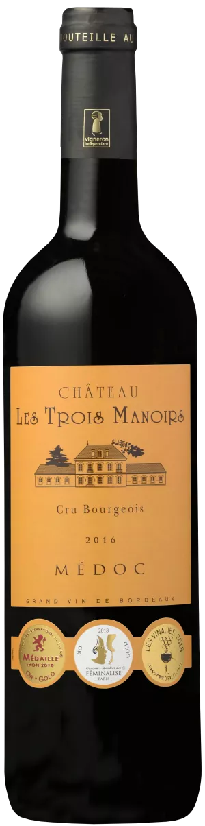 Vino Tinto Cru Bourgeois Médoc, 13°, 75cl - CHÂTEAU LES TROIS MANOIRS