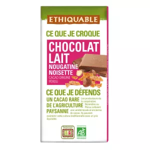 Chocolat Lait Nougatine Bio 10