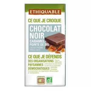 Caramel giza chokoleti rafu Seli Peru Haiti kikaboni 100g - ETHIQUABLE