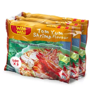 3x60g de camarão instável - Wai Wai