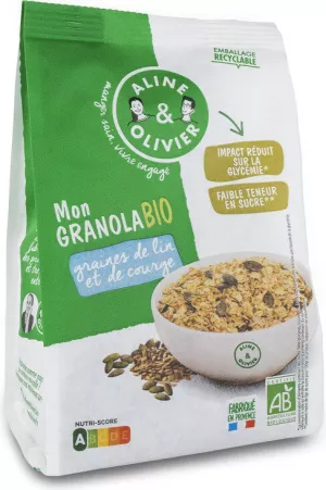 310g Organic Flax Seed Granola - ALINE&OLIVIER