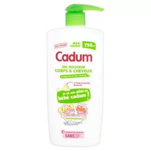 Gel douche corps & cheveux à l'huile d'amandes douces bio 750ml - CADUM