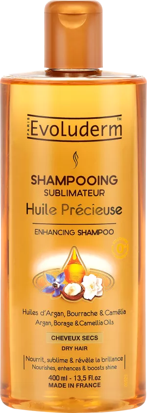 شامبو معزز بالزيت الثمين 400 مل - Evoluderm