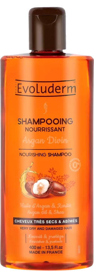 Goddelijke Argan Voedende Shampoo 400ml - Evoluderm