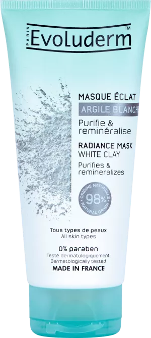قناع الطين الأبيض 100 مل - Evoluderm