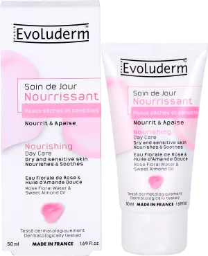 العناية النهارية المغذية للبشرة الجافة والحساسة 50 مل - Evoluderm