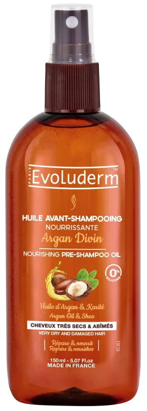 डिवाइन आर्गन नॉरिशिंग प्री-शैम्पू ऑयल 150 मि.ली - Evoluderm