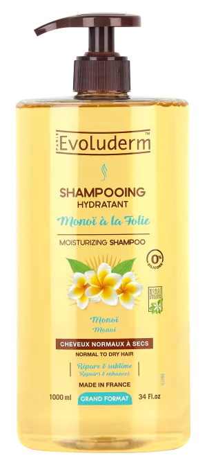 मोनोई मॉइस्चराइजिंग शैम्पू आ ला फोली 1एल - Evoluderm