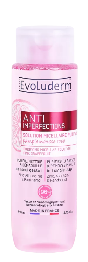 Solución Micelar Purificante Antiimperfecciones 250ml - Evoluderm
