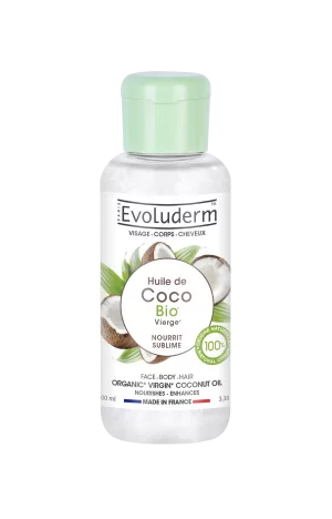 Organische maagdelijke kokosolie 100 ml - Evoluderm