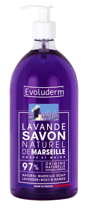 Savon Naturel De Marseille Lavande 1l - Evoluderm