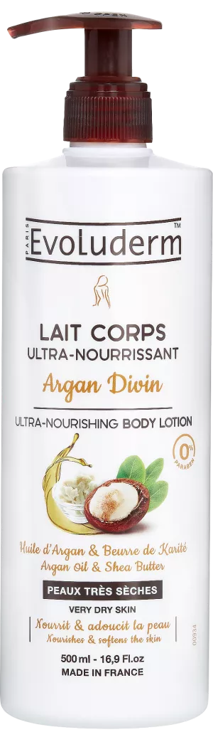Leite Corporal Ultra Nutritivo Argan Divin 500ml - Evoluderm