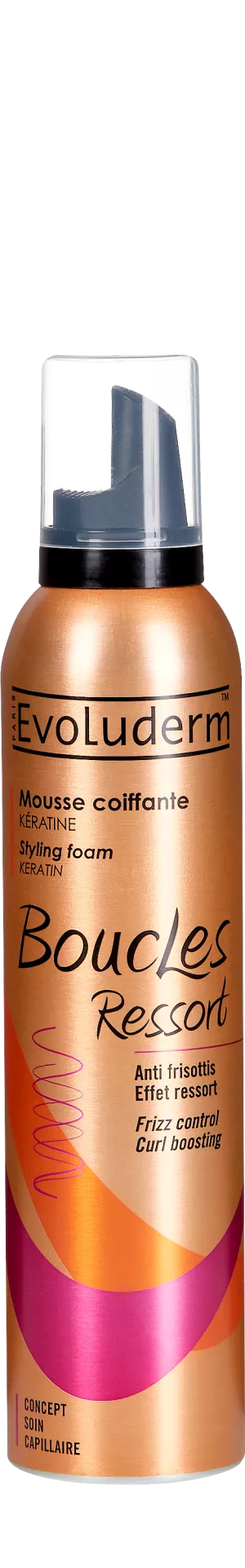 Spring CurlsMousse de peinado con queratina 250ml - Evoluderm