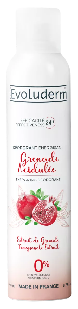 مزيل العرق بحمض الرمان المنشط لمدة 24 ساعة 200 مل - Evoluderm