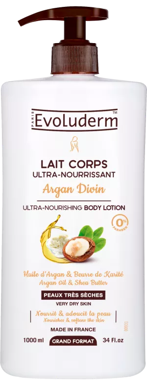 Ультрапитательное молочко для тела Арган Дивин 1л - Evoluderm