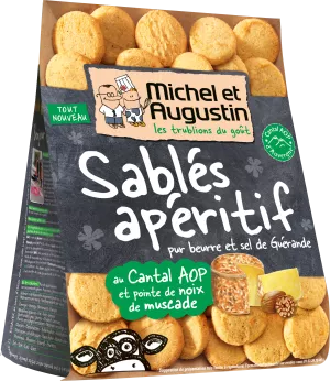 Galletas Aperitivas De Cantal Y Nuez Moscada, 100g -  MICHEL ET AUGUSTIN