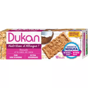 إضافة ملفات تعريف الارتباط لشروف جوز الهند بدون سكر 225 جرام - Dukan