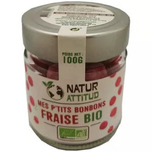 Bonbons Fraise Bio Pot 100g