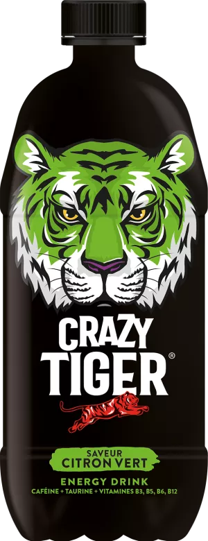 Лайм 1L энергетический напиток - CRAZY TIGER