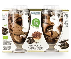 BIOLOGISCH room- en chocolade-ijs 2x110g - SAPORIT