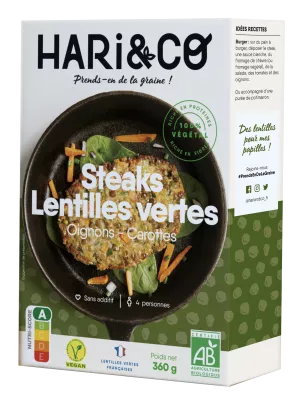 Steak Lentilles Vrt Bio 360g