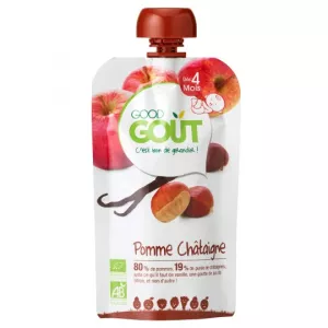 Gourde bébé BIO pomme châtaigne & vanille dès 4mois 120g - GOOD GOUT