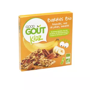 barres bio amandes, noix de pécan, bananes 3x20g - GOOD GOUT