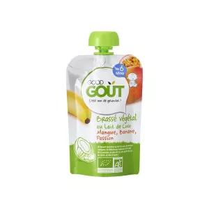 Gourde brassé végétal dès 6mois lait de coco/ mangue/ banane/ passion 90g - GOOD GOUT