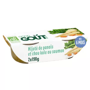 Pastinaca e cavolo riccio stufati con salmone 2x190g - GOOD GOUT