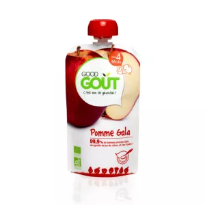 Gourde pomme BIO dès 4 mois 120g - GOOD GOUT