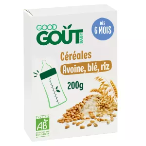 Cereali di avena/grano/riso biologici a partire da 6 mesi - GOOD GOUT