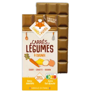 Carrés de Légumes Curry Carotte et OigNon, 60g - CARRES FUTES