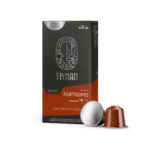 Café Fortissimo X10 Capsules Nhôm 55g tương thích Nespresso