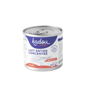 Сгущенное цельное молоко с сахаром 8% жирности (397 г) - Kadou