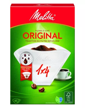 40 bộ lọc cà phê trắng 1x4 - Melitta