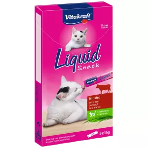 6x15g deleite para gatos lanche líquido Beefn lanche líquido - Vitakraft