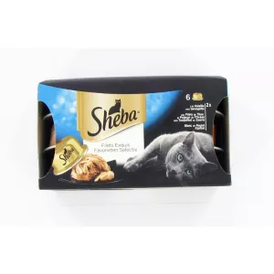 Barquettes pour chats adultes aux viandes Les Dômes 6x80g - SHEBA