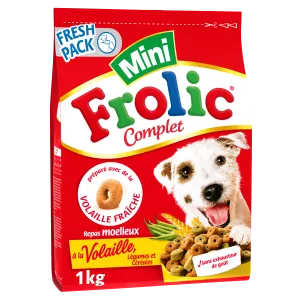 Croquettes pour chien Mini à la volaille 1Kg - FROLIC