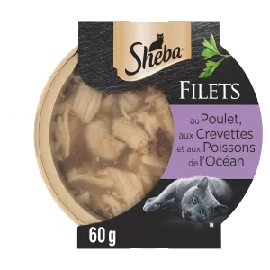 Ração para Gato com Filetes de Frango, Camarão e Peixe 60g - Sheba