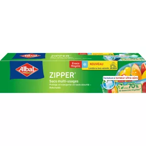 Túi đông lạnh có dây kéo; kích thước trung bình: 27 x 24 cm - ALBAL