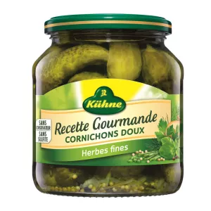 Cornichons doux herbes fines 300g - KUHNE