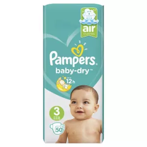 Couches bébé T3 X50 - PAMPERS