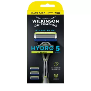 Rasoir + 4 Lames Avec Gel Protectrice Sensitive Hydro 5 - WILKINSON