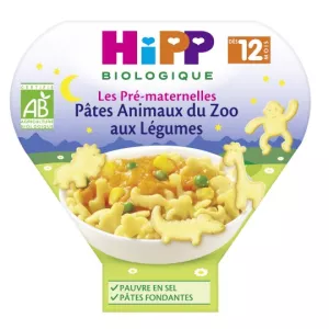 Plat bébé pâtes animaux & légumes BIO dès 12 mois 230g - HIPP