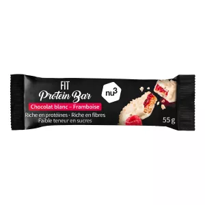 Raspberry White Chocolate Protein Bar 55g -nu3 - FIT