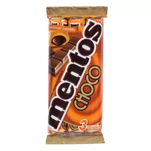Multipack candy rolls chocolate-caramel flavor x3 - MENTOS