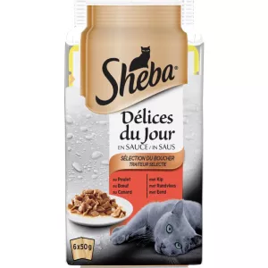 Comida de carne para gato 6x50g - SHEBA