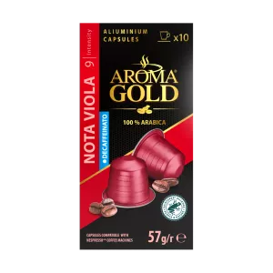 Café Nota Viola Descafeinado Compatible Nespresso X 10. (intensidad 9) - Aroma Gold