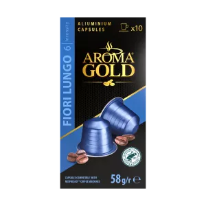 Café Fiori Lungo Compatible Nespresso X 10. (intensidad 6) - Aroma Gold